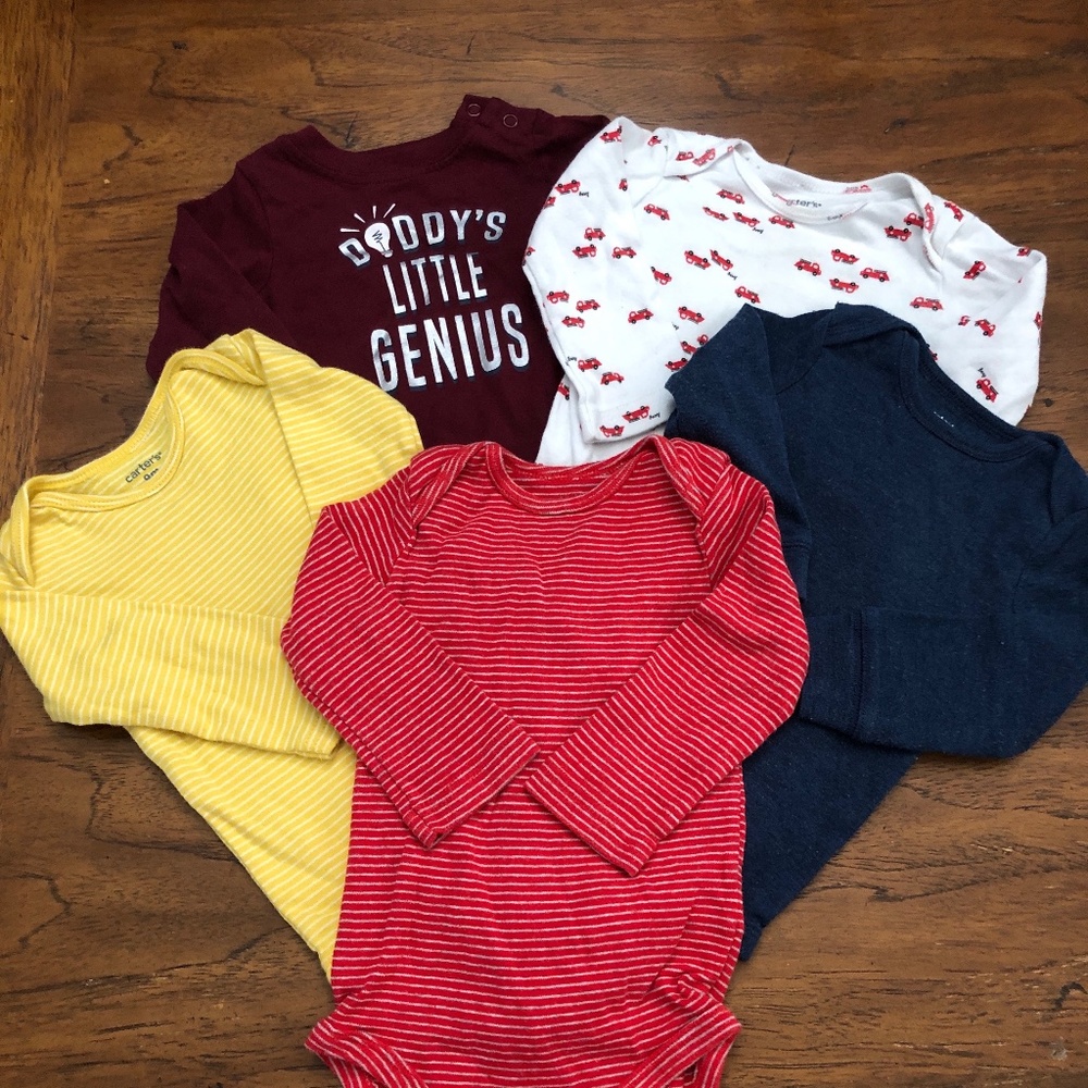Boys 9 month long sleeve onesies